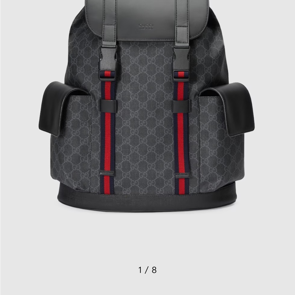 GUCCI men’s back pack. Model GG black backpack. - Picture 10 of 10